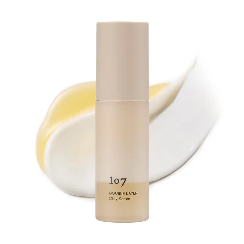 107 Sérum Double Couche Milky – 50 ml, Exosomes de Ginseng fermentés, Vinaigre de 7 ans, 9 Types d’Acide Hyaluronique