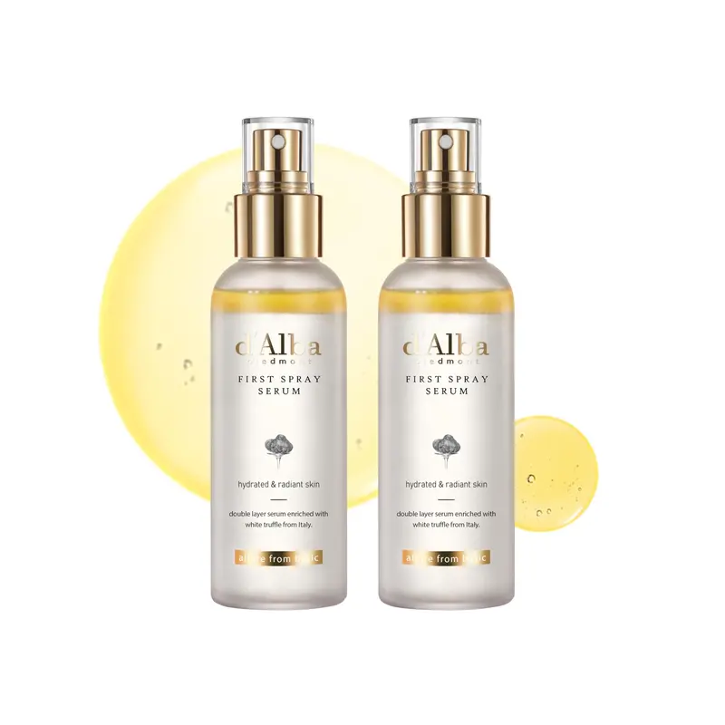 2 Bouteilles d'Alba Piedmont – Sérum Vaporisateur à la Truffe Blanche Italienne, Hydratant vegan, Éclat et Douceur