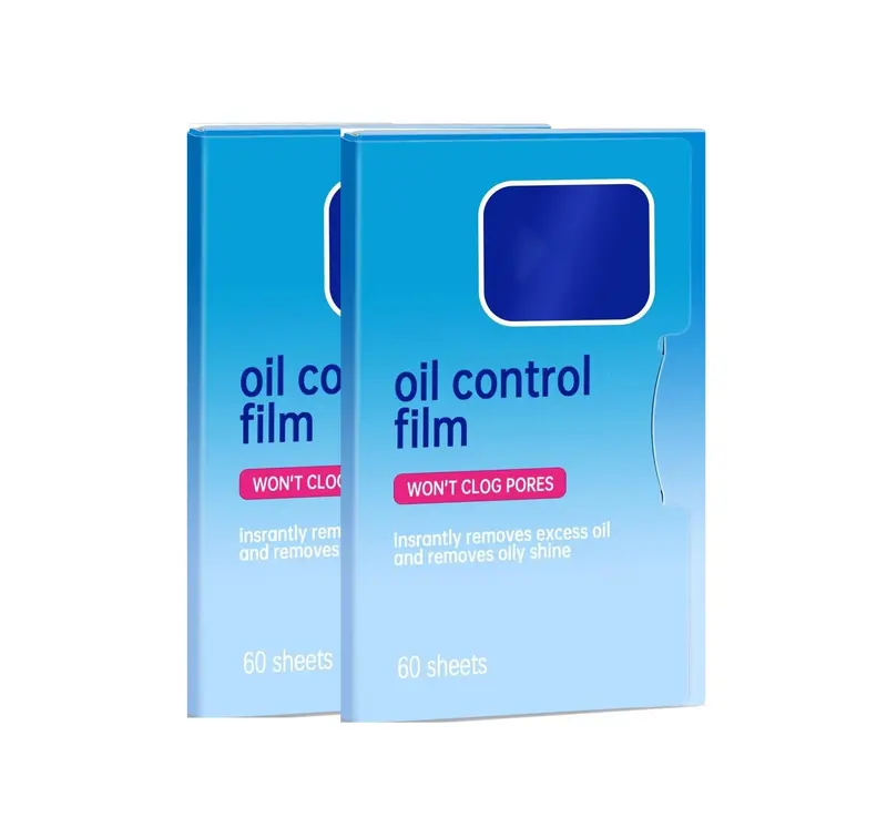 2 paquets de papiers absorbants huile pour le visage (120 feuilles) – matifiant, compatibles maquillage et ultra-portables | Generic