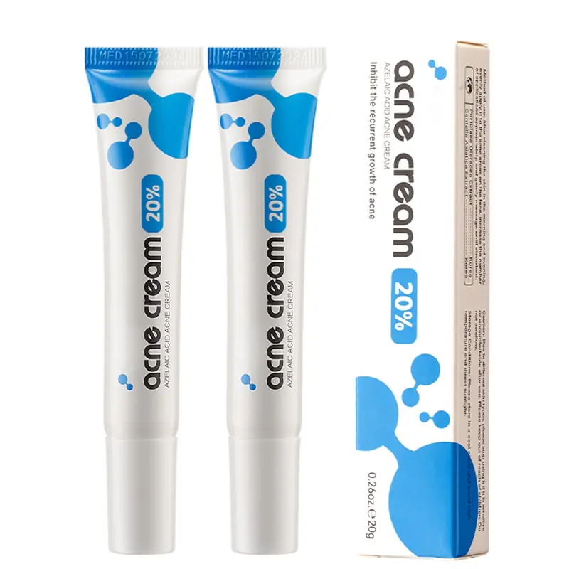 2 pièces Crème Acide Azelaïque pour le Visage – Hydratation Hyaluronique, Réduction des Rougeurs et Imperfections