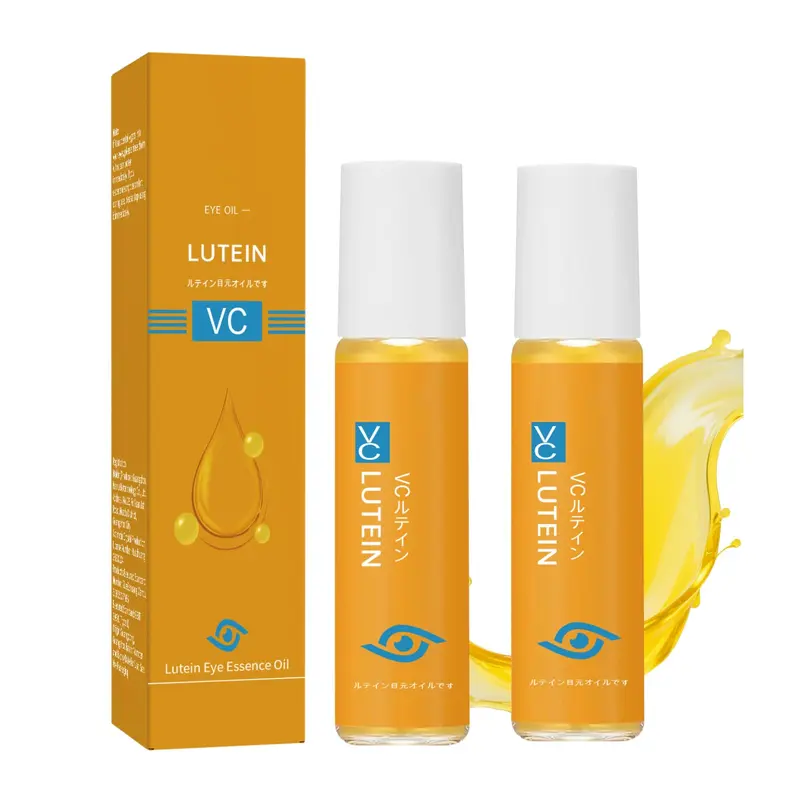 2 pièces Huile essentielle luteine pour les Yeux – Soin contour des yeux avec vitamine C et rose