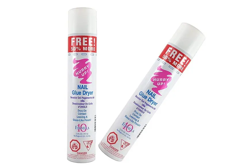 2 x Sèche-colle à ongles CN – Séchage au contact, fini verre, formule n°10, 213 ml
