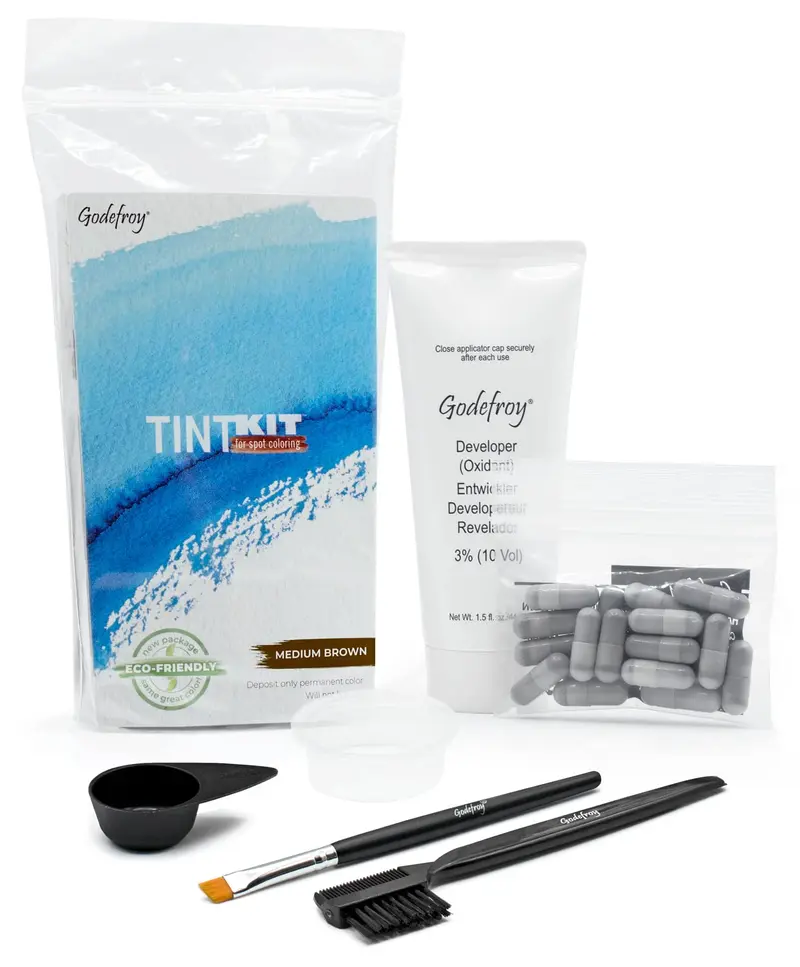204 Godefroy Kit de teinture capillaire Brun Moyen – 20 applications