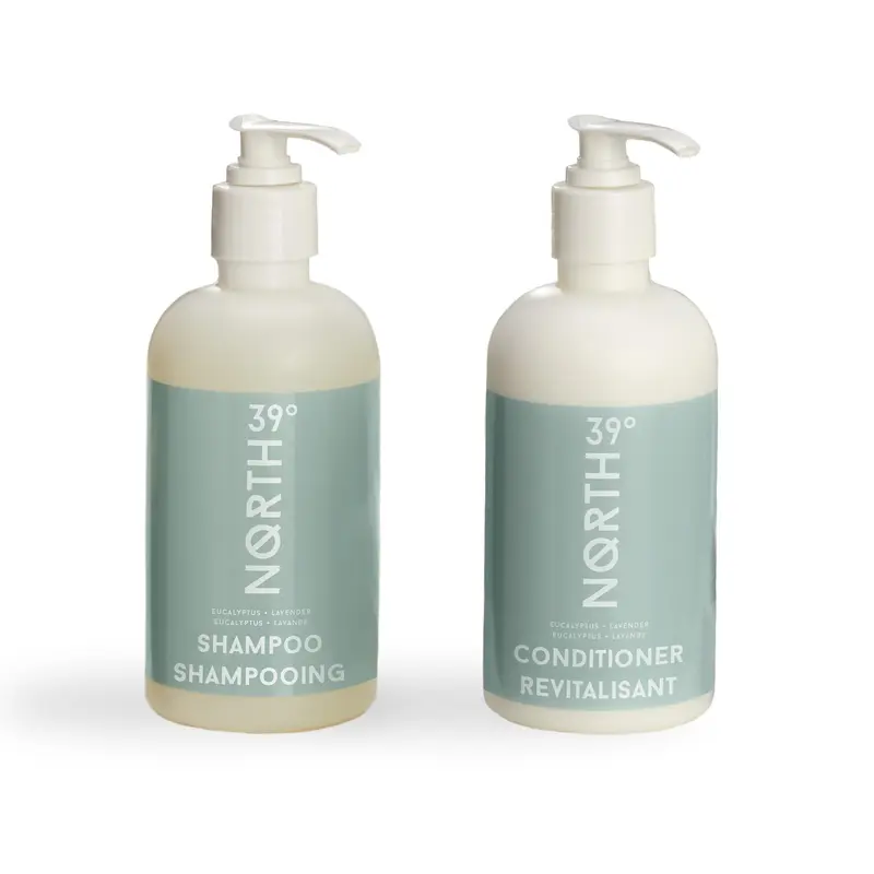 39° North Coffret Shampooing & Après-Shampooing – Eucalyptus & Lavande – 8,5 oz (250 ml) – Exclusivité Hôtel Courtyard & Residence Inn