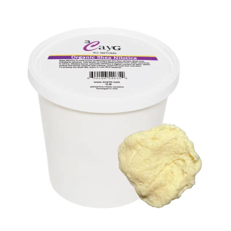 3CAYG 1LB Shea Nilotica | Beurre de Karité d’Afrique de l’Est | Hydratant Corps Crémeux
