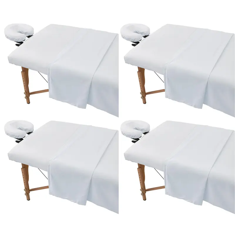 4 Sets Draps Table de Massage Extra Épais en Microfibre Premium – KAKU HOME, Ensemble 3 Pièces pour Salon Spa