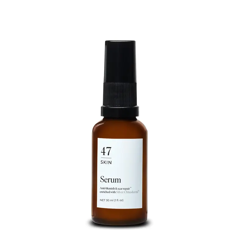 47 Skin Sérum Hydratant pour Peau Claire – Anti-Imperfections et Cicatrices (Argent-Chitoderm)
