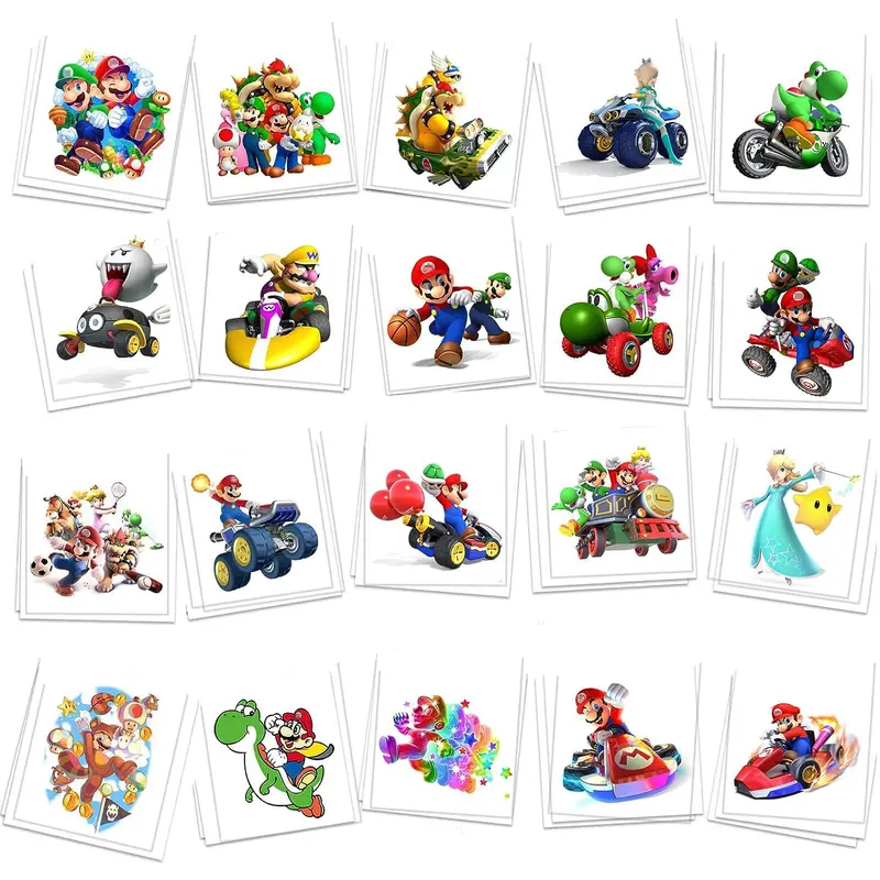 60 tatouages temporaires cartoon pour enfants – YINGXIANG, décorations d'anniversaire colorées