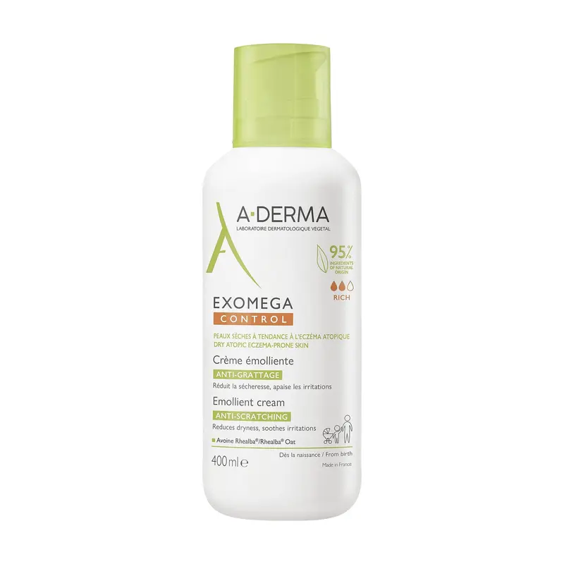 A-Derma Exomega Crème Emolliente 400 ml – Hydratation Douce et Tolérance