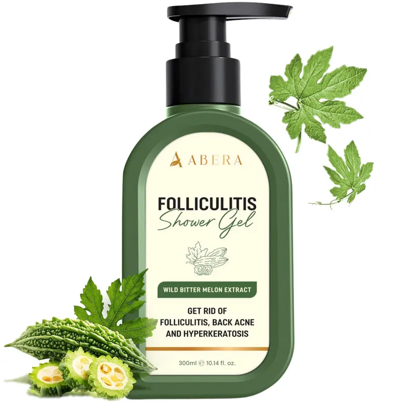 ABERA Gel Douche Corps Haute Performance avec Extrait de Melon Amer Sauvage et BHA – Pour Peaux Sensibles, 287 g