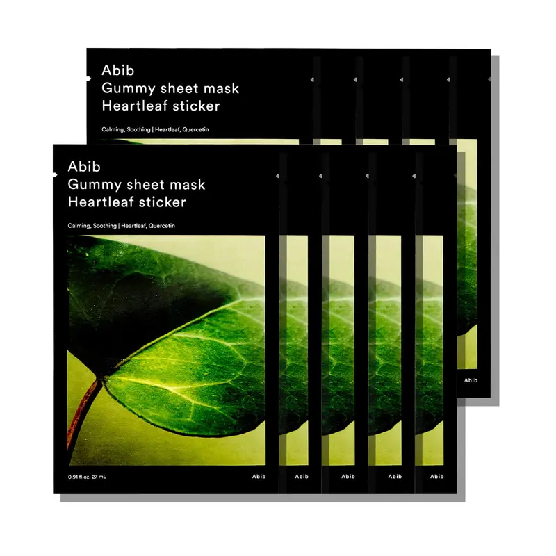 Abib Masque Gummy Sheet Feuille-Cœur – Hydratation Douce et Apaisement pour Peaux Sensibles | K-beauté