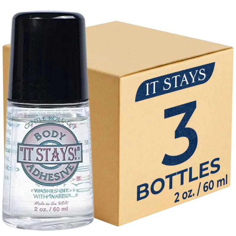 ABSOLUTE SUPPORT It Stays ! Fixateur Roll-On Corps – 2 oz – Pack de 3 – Fabriqué aux États‑Unis
