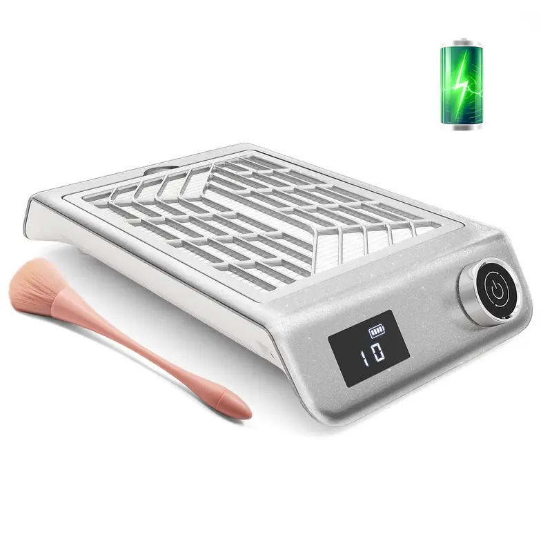 Achzzy – Collecteur de Poussière pour Ongles Pro, 48W Rechargeable, Sans Fil et Silencieux