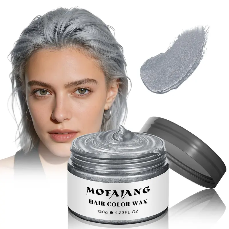 Acomler Cire Colorante Temporaire pour Cheveux Gris Argent – Spray 4.23 oz