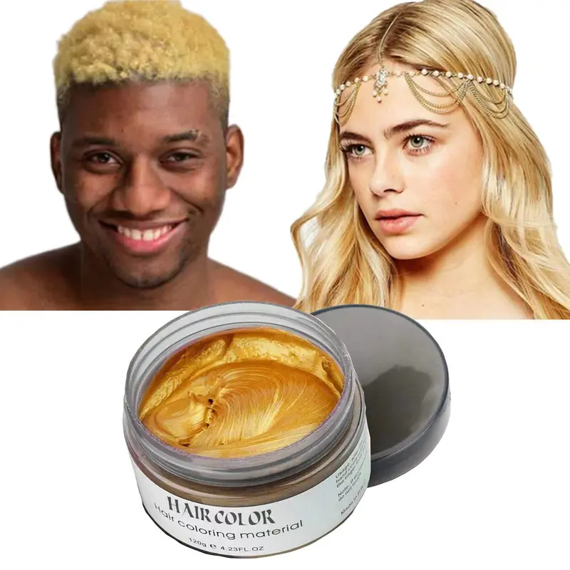 Acomler Wax Colorant Cheveux Temporaire Or - Coloration Dorée Non Permanente