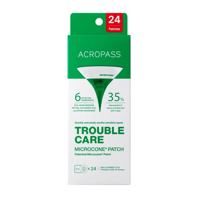 Acropass Trouble Care Patch Microconique – Soin ciblé boutons précoces (24 pièces, hydrocolloïde & niacinamide)