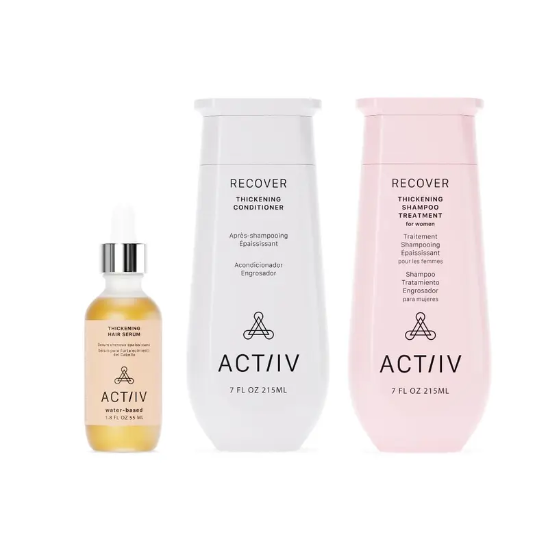 ACTIIV Ultimate Power Trio pour femmes – Cheveux plus épais, cuir chevelu apaisé, vegan et compatible colorations
