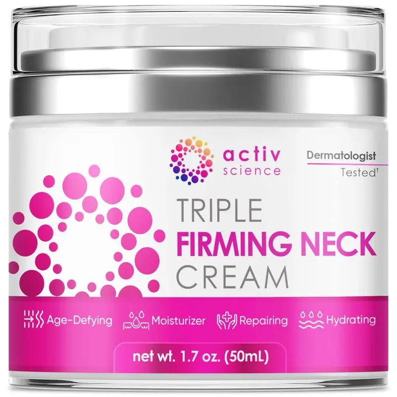 ACTIVSCIENCE Crème Raffermissante Cou et Visage – Anti-âge naturel avec Rétinol, Collagène et Acide Hyaluronique