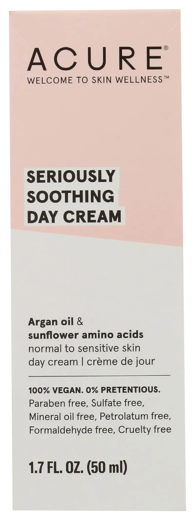 Acure Crème de Jour Apaisante – Sans parabènes, végane, 1,7 fl oz (Boîte de 1)