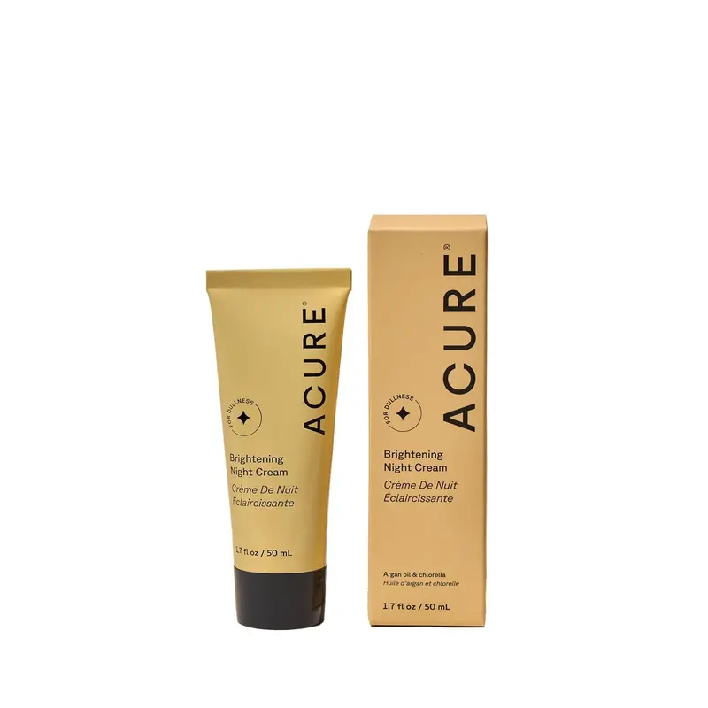 Acure Crème Nuit Éclatante – Soin Hydratant et Revitalisant pour Visage et Cou (50 ml)