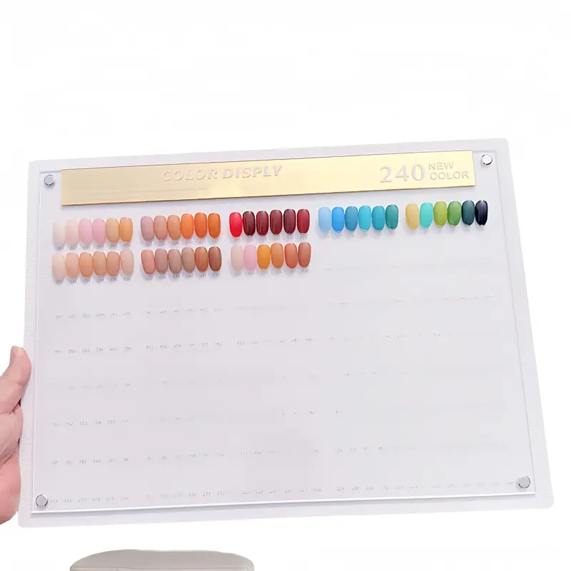 Acycoin2A 240 – Planche d'affichage couleurs ongles en acrylique transparent