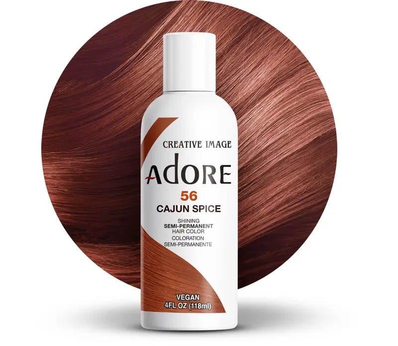 Adore Coloration Semi-Permanente Cajun Spice (056) – Vegan et Cruelty-Free – Sans Ammoniaque, Sans Peroxyde, Sans Alcool – 118 ml