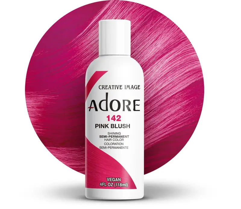Adore Coloration Semi-Permanente Cheveux (142 Pink Blush) | Rose Végan & Cruelty-Free | 118 ml