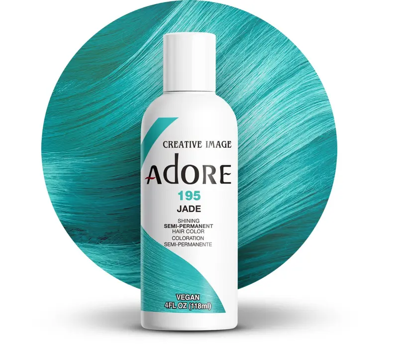Adore Teinture Semi-Permanente Jade 195 | Végane & Sans Cruauté | Sans Ammoniaque, Sans Peroxyde, Sans Alcool | 118 ml