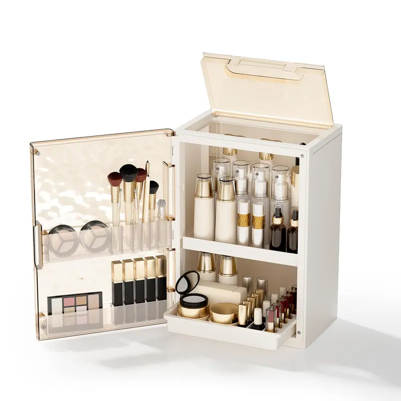 AERCIINC Organisateur Maquillage avec Tiroirs – Grand Coffret Rangement Cosmétiques