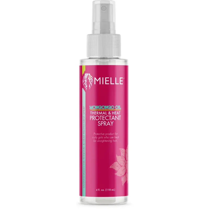Aérosol protecteur thermique Mongongo de Mielle Organics — protection contre la chaleur, boucles protégées, tous types de cheveux, 4 oz
