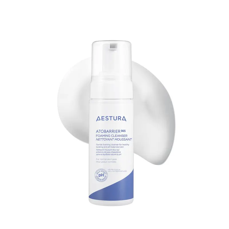 AESTURA ATOBARRIER365 - Nettoyant Mousse Doux pH Équilibré avec Céramides | Hydratation Visage 150 ml