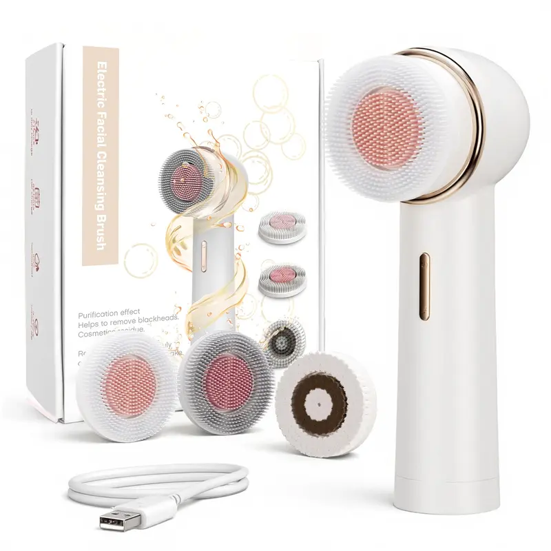 AFEIOFT – Brosse Visage à Rotation Bidirectionnelle, Nettoyage en Profondeur, Étanche et Rechargeable