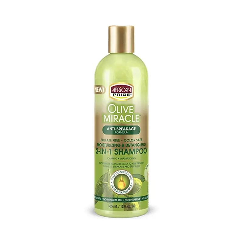 African Pride Olive Miracle Shampoing et Après-Shampoing 2-en-1, 355 ml