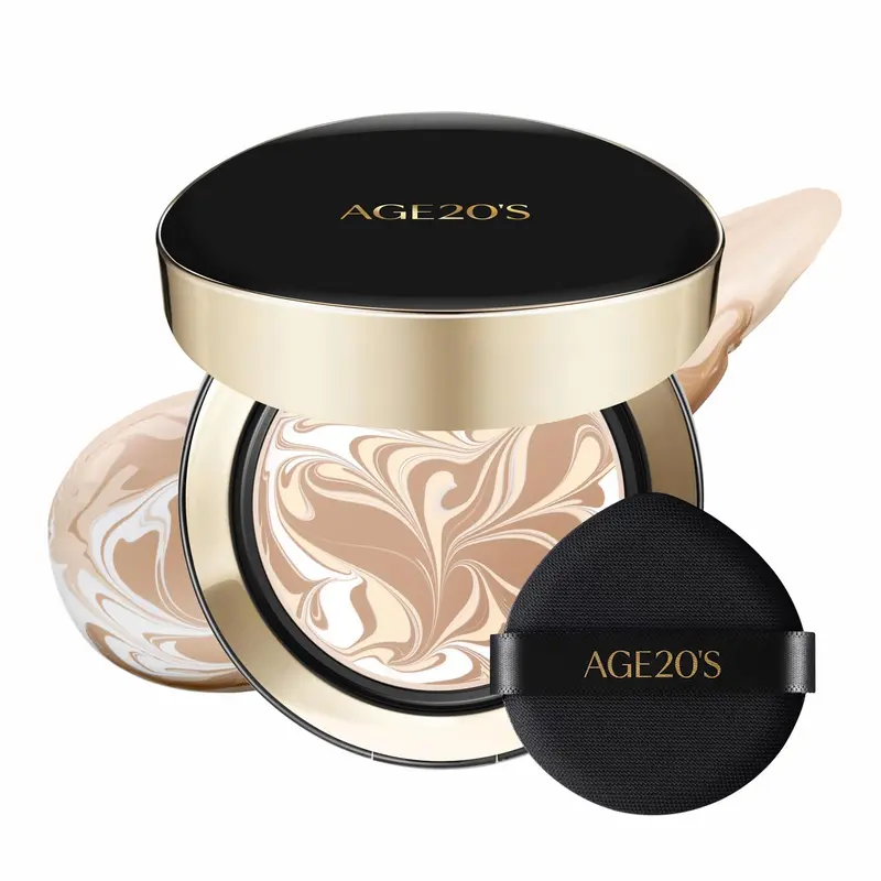 AGE 20's Signature Essence Pact – Fond de Teint Cushion Vegan 21N Vanilla SPF50+ – Finition Hydratante et Éclat