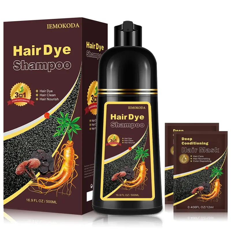 Agthyuve Shampoing-colorant Vin Rouge Profond Semi-Permanent Sans Ammoniaque, 16,9 oz