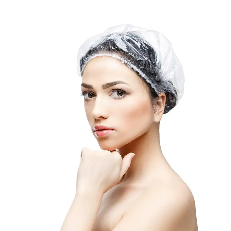 AIDIQIU – 30 Capuchons Douche Jetables Transparents 52 cm | Multiusage Hôtel et Salon