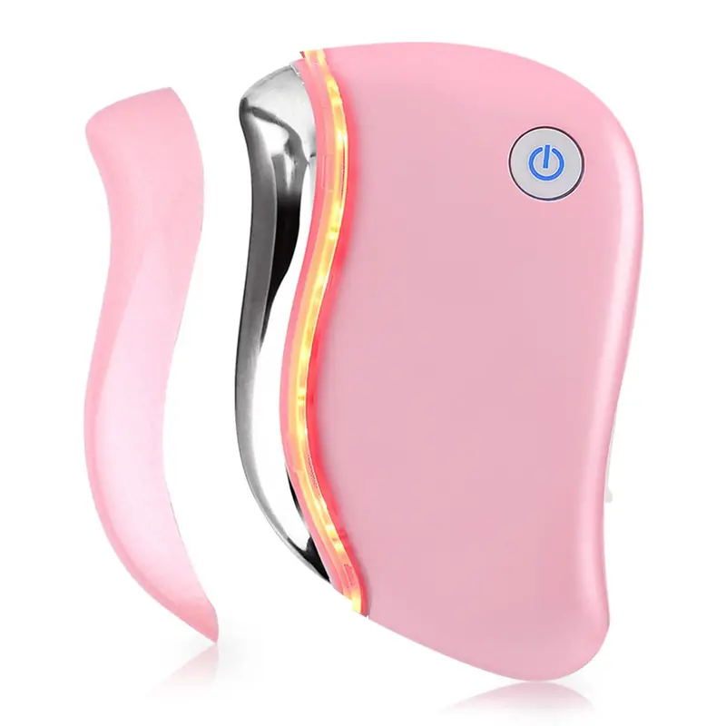 Aikertec Heat – Gua Sha Électrique 4-en-1 pour Visage, Contour et Fermeté