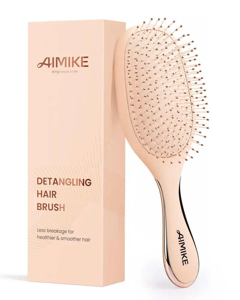 AIMIKE Brosse Démêlante — Paddle Douce pour Cheveux Fins et Sensibles