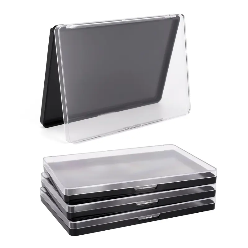 AJLTPA Palette Magnétique Vide avec Couvercle Transparent – Lot de 3 + 60 Stickers Métalliques pour DIY Maquillage