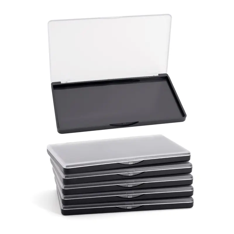 AJLTPA Palette Magnétique Vides – Ensemble de 5, Couvercle Transparent Dépoli, Coffret Voyage
