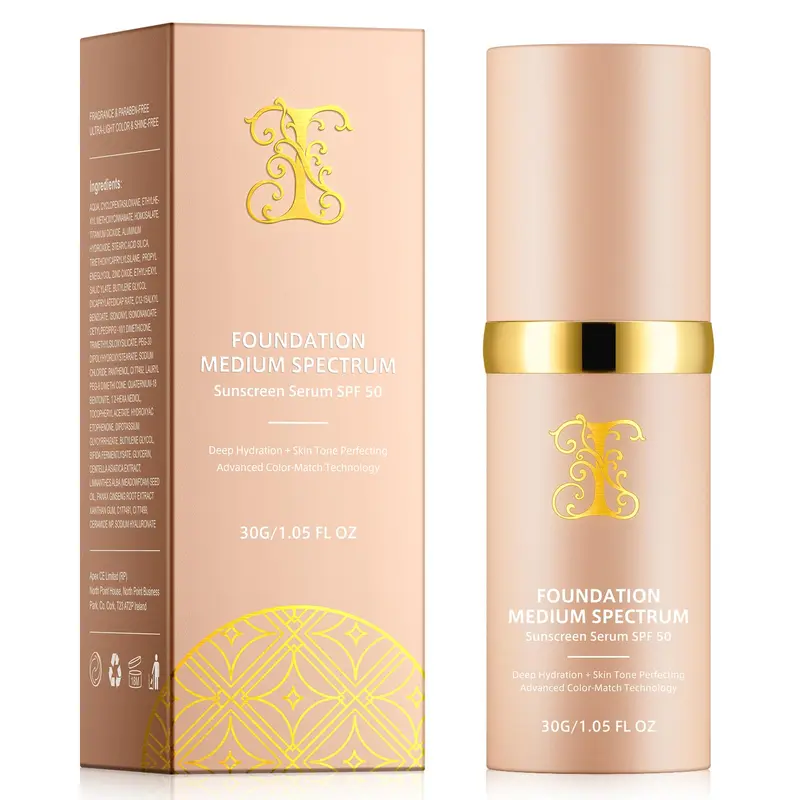 akareni Fond de teint changement couleur 4 en 1 – Teint moyen SPF50+ Waterproof 30ml