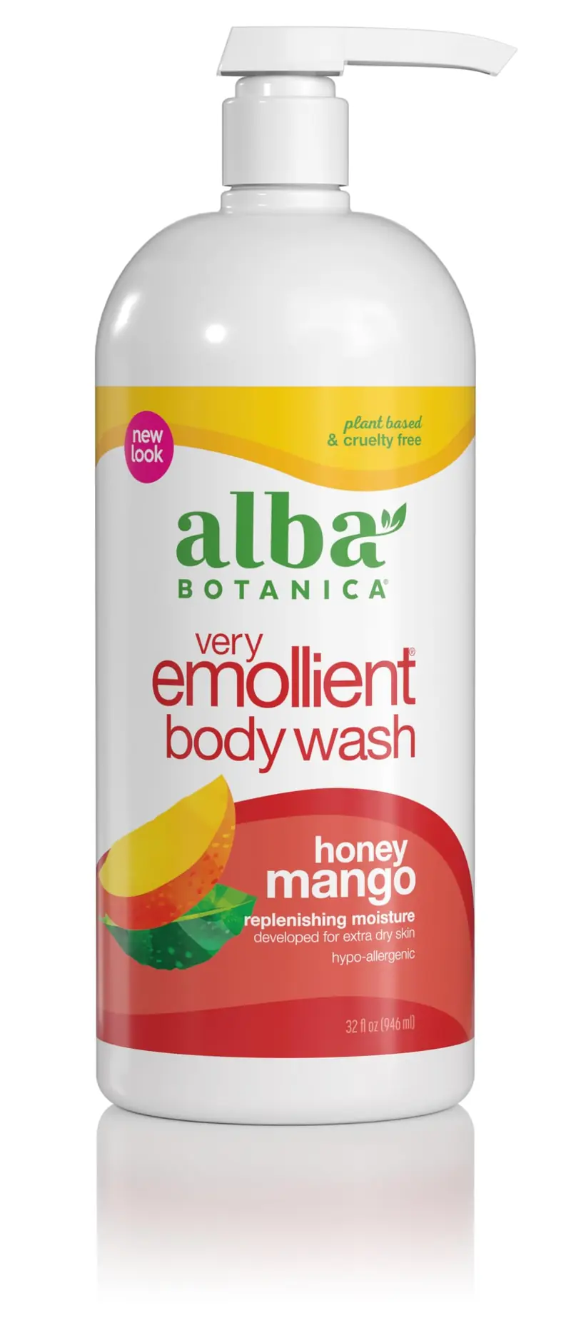 Alba Botanica Gel Douche Miel Mangue Émollient – 32 onces