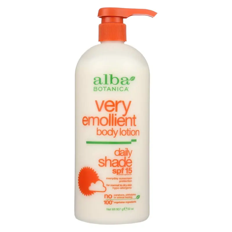 Alba Botanica – Lotion corporelle naturelle très émolliente SPF 15, 946 ml