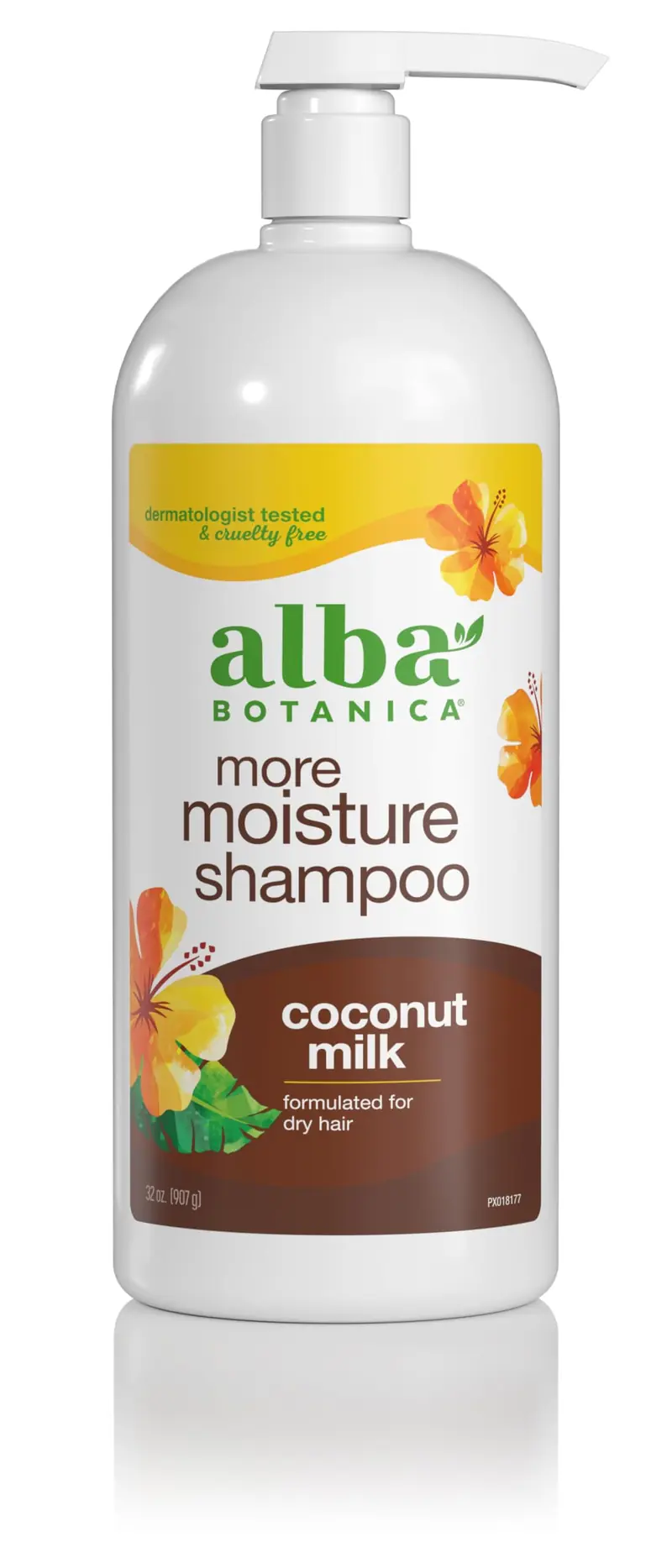 Alba Botanica More Moisture Shampoing – Lait de Coco, 32oz (Emballage pouvant varier)