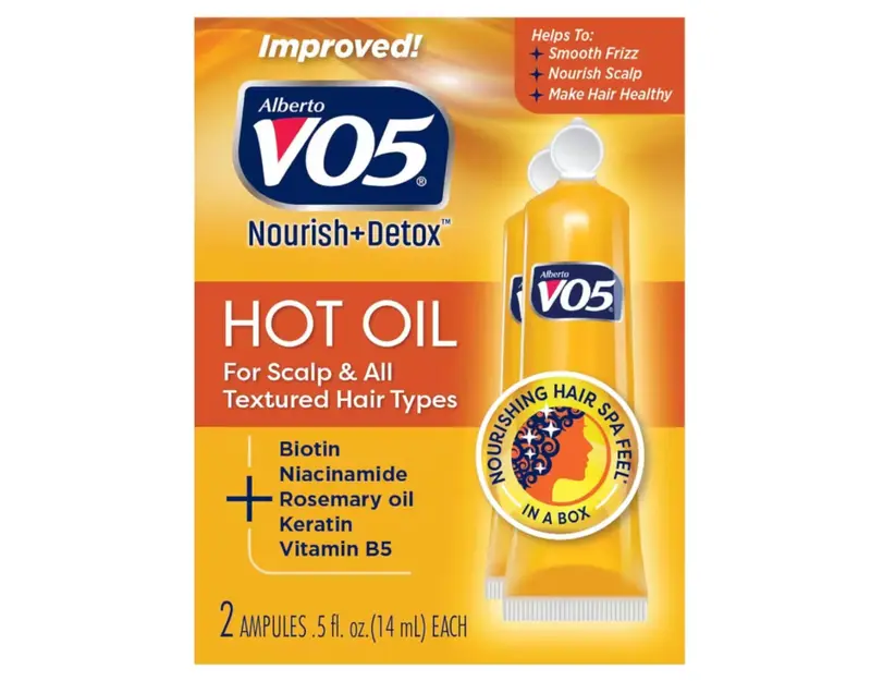 Alberto VO5 Traitement Huile Chaude – 6x14 ml (2 tubes) | Hydratation et Brillance