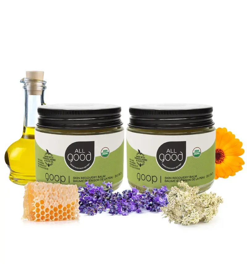All Good Goop – Baume Soin Organique pour la Peau, Calendula et Lavande – Crème Polyvalente 2oz (Lot de 2)