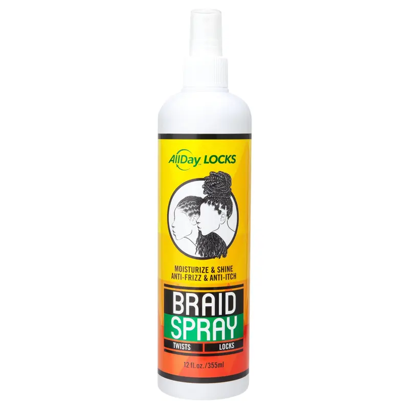 AllDay Locks Braid Spray – Hydratation rafraîchissante pour tresses et dreadlocks (355 ml)