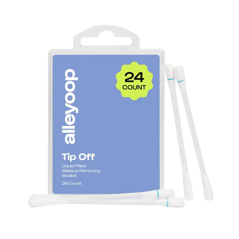 ALLEYOOP – Cotons-Tampons Démaquillants Tip Off avec Embouts Liquides (24 unités) – Simple à Utiliser et Gain de Place