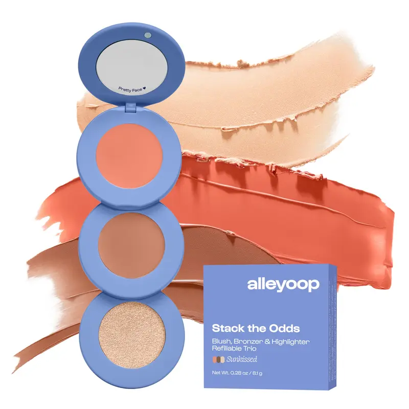 ALLEYOOP Stack The Odds – Palette crème tout-en-un pour blush, bronzer et illuminateur