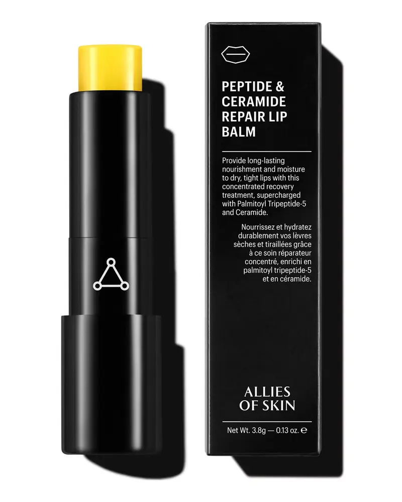 Allies of Skin Baume Réparateur Lèvres – Peptide et Céramide, Hydratation Durable, 3,8 g